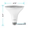 Luxrite PAR38 LED Light Bulbs 15W (120W Equivalent) 1250LM 3000K Soft White Dimmable E26 Base 12-Pack LR31616-12PK